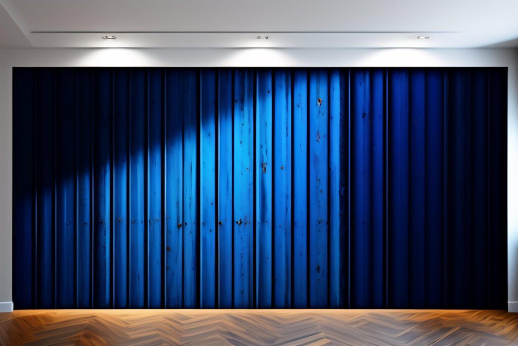 Blue Industrial curtain photo