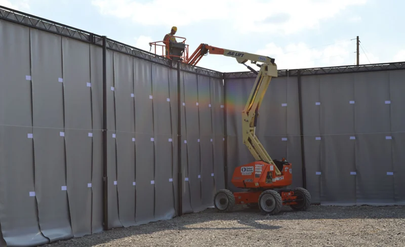 Exterior sound curtains